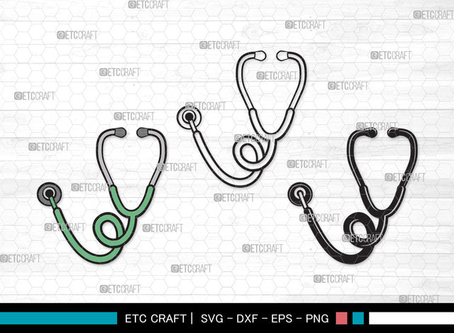 Stethoscope Clipart SVG, Stethoscope Heart Svg, Nurse Stethoscope Svg, Doctor Stethoscope Svg, Medical Icons Svg, Stethoscope Svg, Stethoscope Clipart SVG ETC Craft 