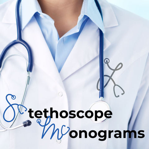 Stethoscope Monogram Alphabet SVG Designed by Geeks 