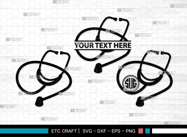 Stethoscope Monogram, Stethoscope Silhouette, Stethoscope SVG, Nurse Stethoscope Svg, Doctor Stethoscope Svg, Medical Icons Svg, SB00158 SVG ETC Craft 