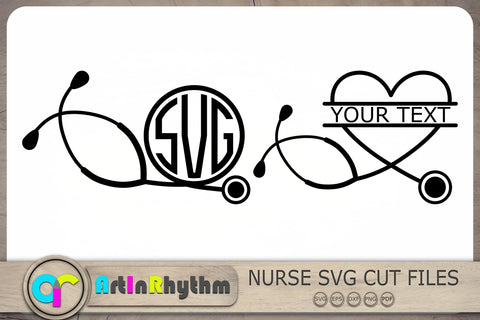 Stethoscope Monograms Svg, Stethoscope Svg, Nurse Svg, Doctor Svg SVG Artinrhythm shop 