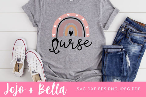 Stethoscope nurse heart digital cut file design, heartbeat, personalized gift, Nurse Life PNG for Cricut, Rn SVG eps dxf file for mug SVG Jojo&Bella 