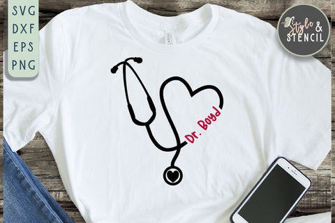 Stethoscope SVG Bundle SVG Style and Stencil 