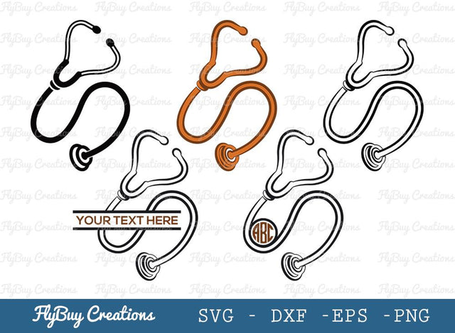 Stethoscope Svg Cut File| Stethoscope Heart | Nurse | Medical Student | Stethoscope Silhouette SVG ETC Craft 