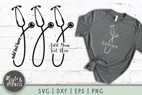 Stethoscope SVG Mini Bundle - PNG, DXF, SVG, EPS, Cut File SVG Style and Stencil 
