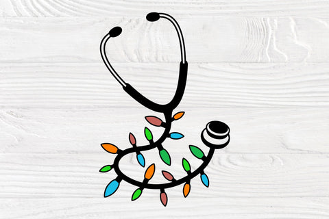 Stethoscope SVG / Nurse Christmas Shirt Svg / Doctor Svg / Christmas Gift Nurse / Nursing Svg / Hospital Svg / Christmas Lights Svg SVG TonisArtStudio 