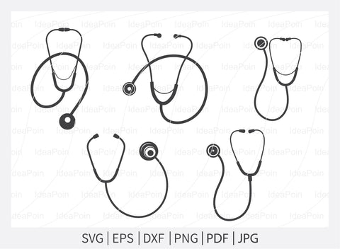 Stethoscope SVG, Nurse SVG, Stethoscope split Monogram, Stethoscope Clipart, Stethoscope Monogram, Stethoscope Silhouette, Stethoscope Name SVG Dinvect 