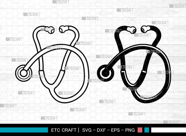 Stethoscope SVG, Nursing Svg, Stethoscope Icon Svg, Doctor Stethoscope Svg, Stethoscope SVG ETC Craft 