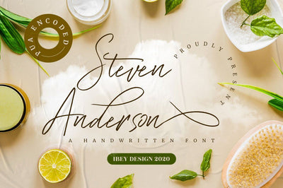 Steven Anderson - Signature Font Font Ibey Design 