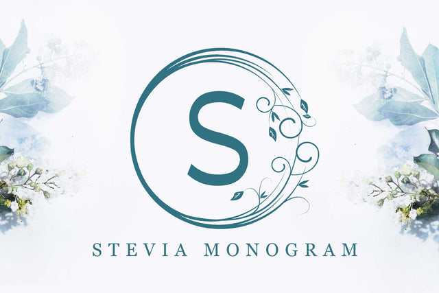 Stevia Monogram Font LetterdayStudio 