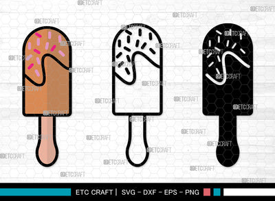 Stick Ice Cream Icons Color, Ice Cream Svg, Sweet Ice Cream Svg, Ice creams, Ice Lolly, Ice Cream Bundle, Icon Bundle, Svg Cut File, Dxf, Eps, Png, SVG ETC Craft 