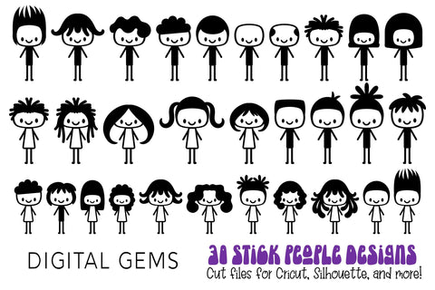 Stick people designs! SVG Digital Gems 