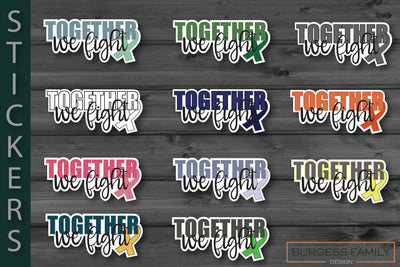 Sticker Bundle Cancer Awareness SVG Burgess Family Design 