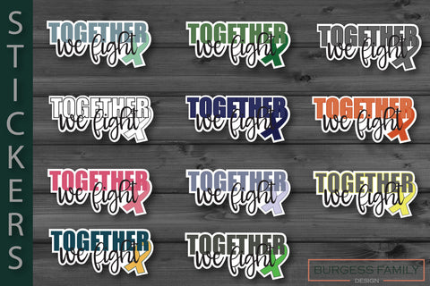 Sticker Bundle Cancer Awareness SVG Burgess Family Design 