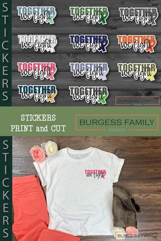 Sticker Bundle Cancer Awareness SVG Burgess Family Design 