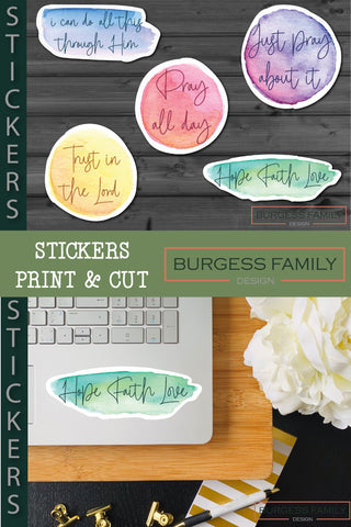 Sticker Bundle Christian SVG Burgess Family Design 