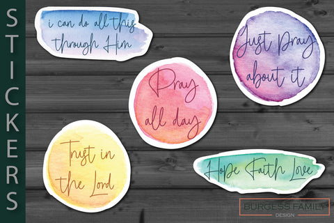 Sticker Bundle Christian SVG Burgess Family Design 