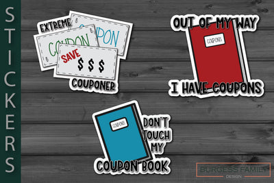 Sticker Bundle Extreme Couponer SVG Burgess Family Design 