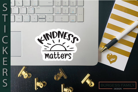 Sticker Bundle Kindness SVG Burgess Family Design 