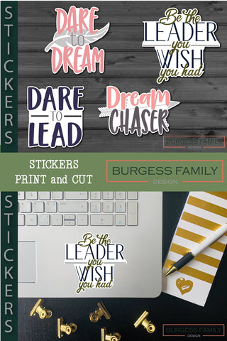 Sticker Bundle Motivational SVG Burgess Family Design 