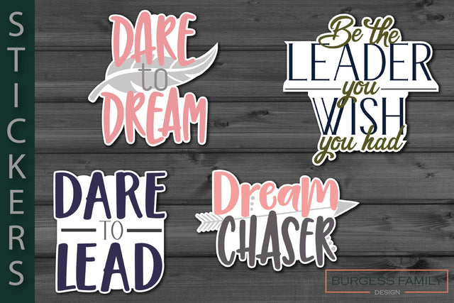 Sticker Bundle Motivational SVG Burgess Family Design 
