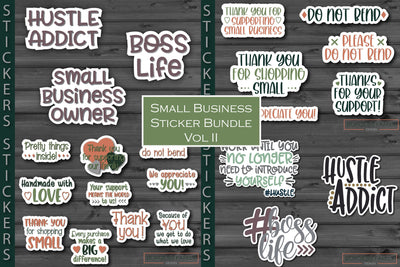 Sticker bundle Small Business 4-pack Vol II SVG Burgess Family Design 