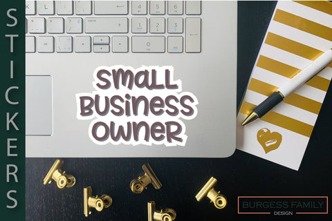 Sticker bundle Small Business 4-pack Vol II SVG Burgess Family Design 