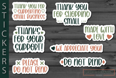 Sticker Bundle Small Business Vol III SVG Burgess Family Design 