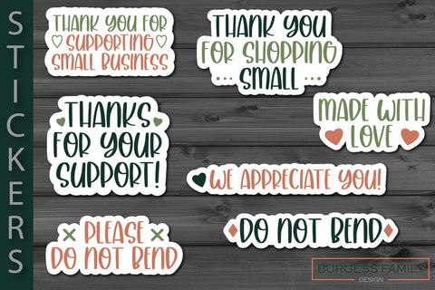 Sticker Bundle Small Business Vol III SVG Burgess Family Design 