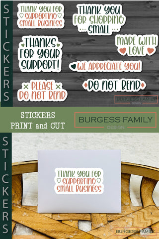 Sticker Bundle Small Business Vol III SVG Burgess Family Design 