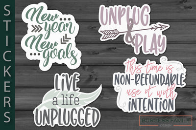 Sticker Bundle Wellness SVG Burgess Family Design 