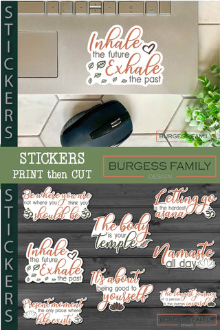 Sticker bundle Yoga SVG Burgess Family Design 
