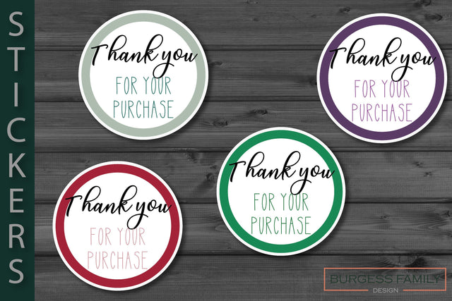 Sticker Small Business Thank You Bundle SVG Burgess Family Design 