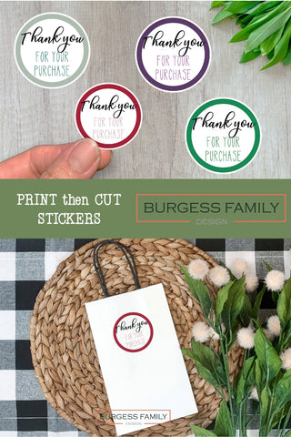 Sticker Small Business Thank You Bundle SVG Burgess Family Design 