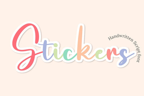 Stickers Font letterbeary 