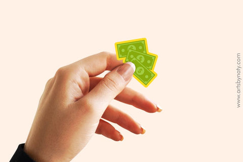 Stickers for budget money and payments. SVG Arts By Naty 
