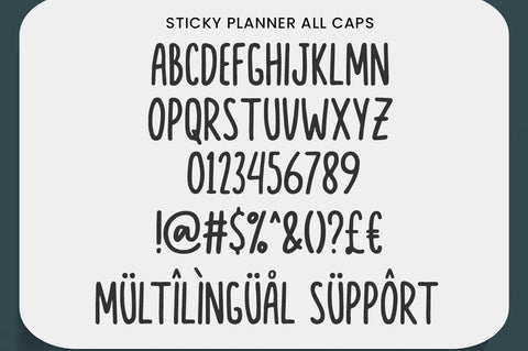 Sticky Planner Font Manjali_Studio 