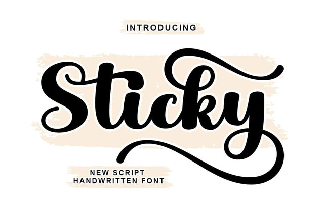 Sticky Script Font Rotterlab studio 