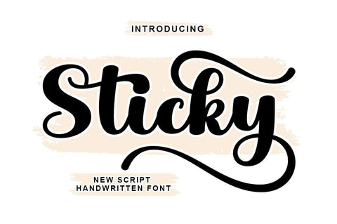 Sticky Script Font Rotterlab studio 