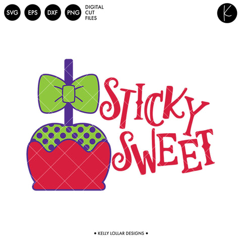 Sticky Sweet Candy Apple SVG Kelly Lollar Designs 