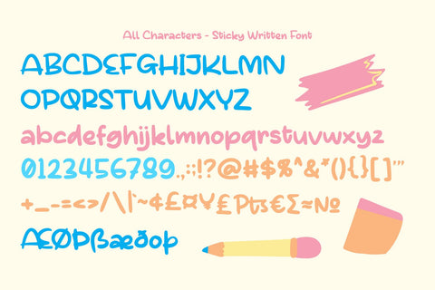 Sticky Written Font yumnatype 