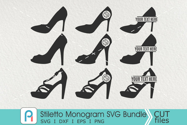 Stiletto Monogram Svg, Stiletto SVG, Stiletto Clipart SVG Pinoyart Kreatib 