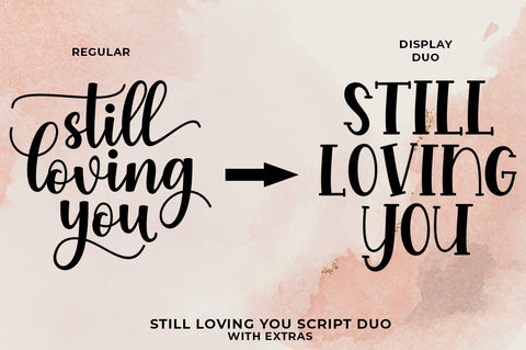 Still loving you- Font Duo Font Studio Natural Ink 