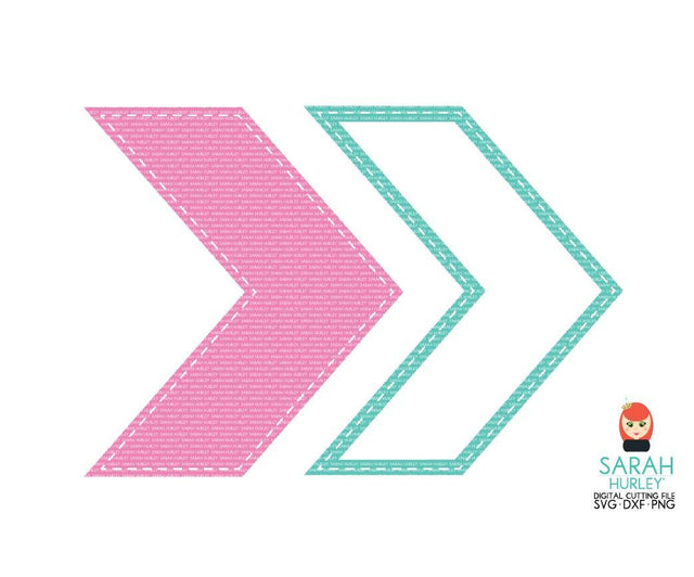 Stitched Chevrons Set SVG Sarah Hurley 