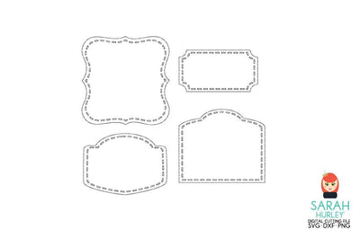 Stitched Label Set SVG Sarah Hurley 