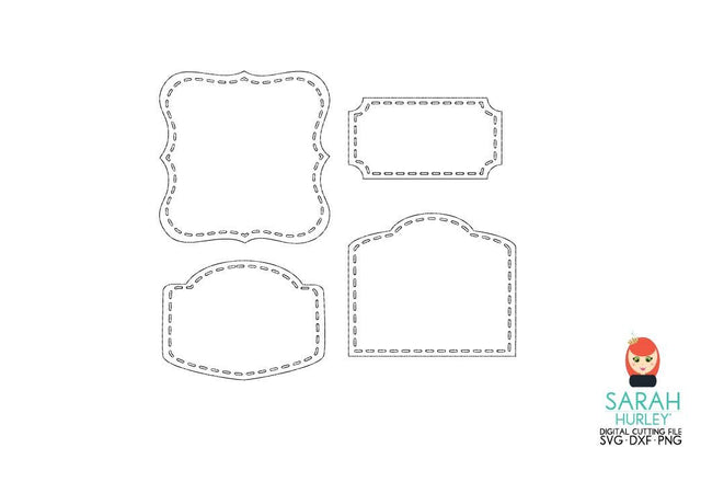 Stitched Label Set SVG Sarah Hurley 