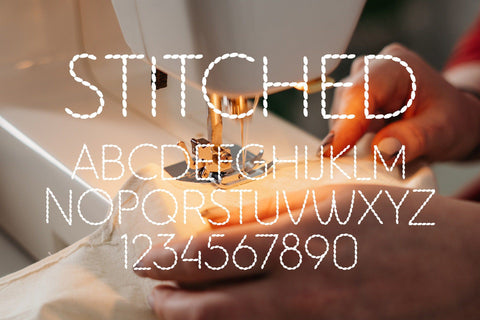 Stitched Line Font Font ampersand 