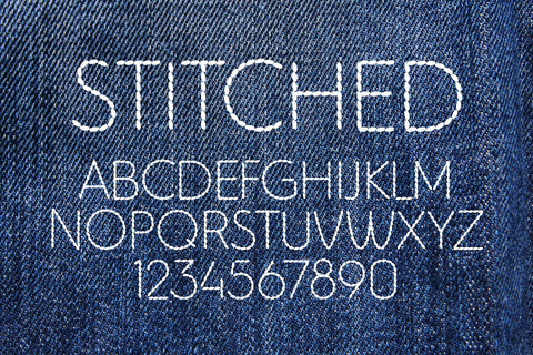 Stitched Line Font Font ampersand 