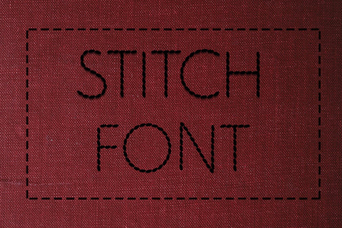 Stitched Line Font Font ampersand 