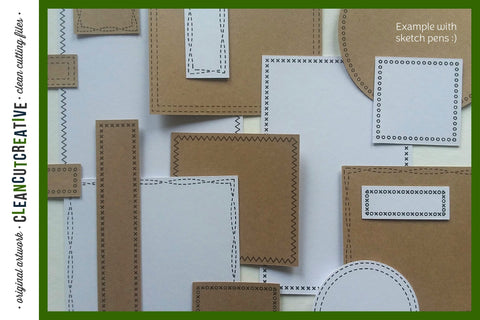 Stitched Nesting Shapes V2 Fancy Stitches | sketch foil SVG for cards and paper crafts Sketch DESIGN CleanCutCreative 