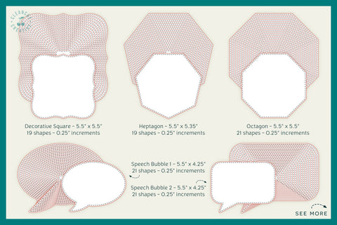 Stitched Nesting Shapes V4 Fancy Shapes | foil sketch single line SVG for card making and paper crafting Sketch DESIGN CleanCutCreative 